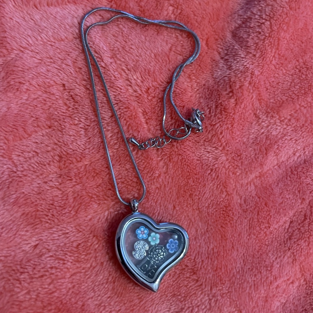 Locket with floating charms
